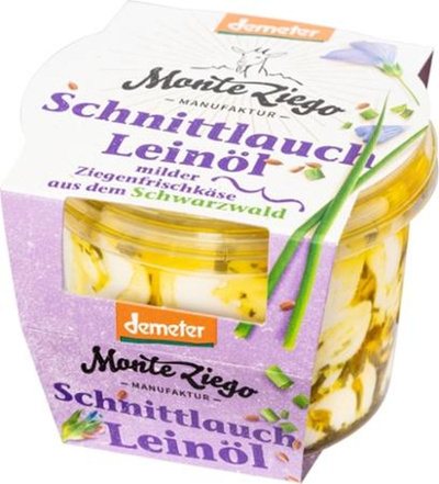 Produktfoto zu Ziegenfrischkäse in Leinöl & Schnittlauch