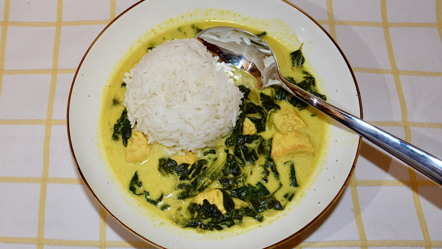 Rezeptbild für Spinat-Hähnchen-Curry