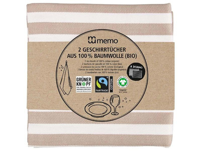 Produktfoto zu memo Geschirrtücher aus Bio Baumwolle 50 x 70 cm