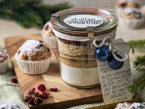Rezeptbild für Backmischung für Stollen Muffins