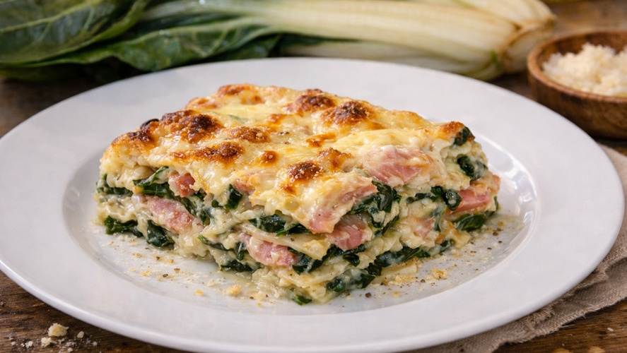 Rezeptbild für Mangold-Schinken-Lasagne