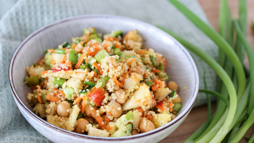 Rezeptbild für Hirsesalat mit Bundzwiebeln