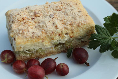 Produktfoto zu Stachelbeer Vanille Schnitte, 4 Stück
