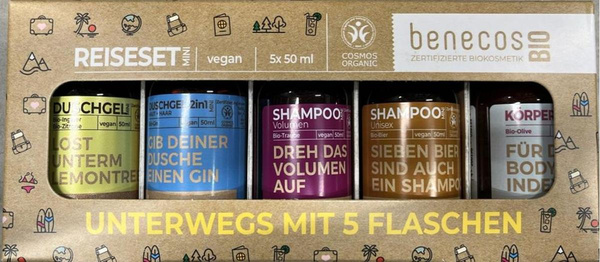Produktfoto zu Geschenk-Reiseset Unterwegs mit 5 Flaschen