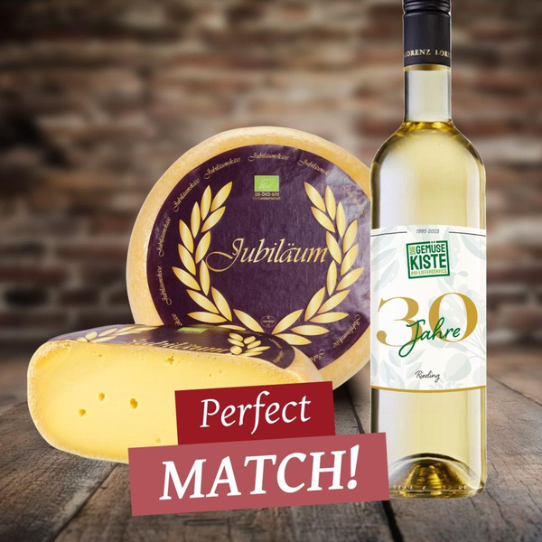 Produktfoto zu Perfect Match: Jubiläumswein & - Käse