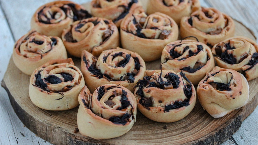 Rezeptbild für Mangoldschnecken mit Tofu
