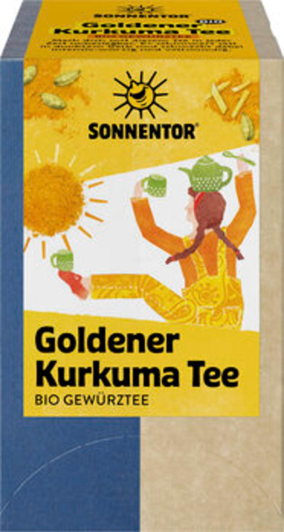 Produktfoto zu Goldener Kurkuma Tee im Teebeutel