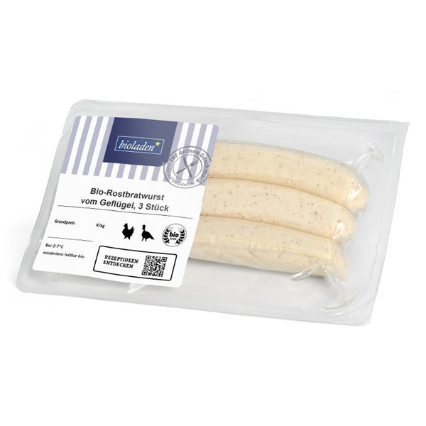Produktfoto zu Rostbratwurst vom Geflügel, 3 Stück