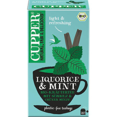 Produktfoto zu Cupper Süßholztee mit Minze im Teebeutel