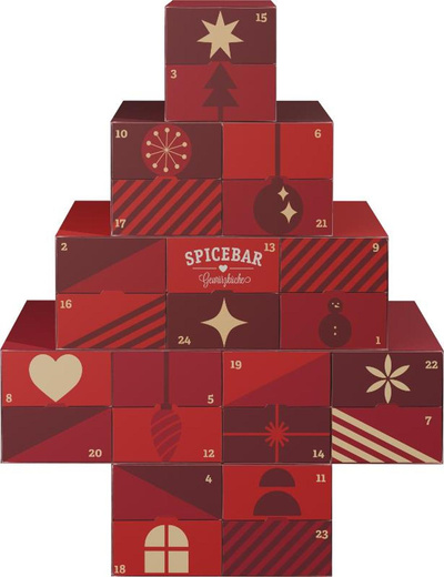 Produktfoto zu Gewürz Adventskalender Tannenbaum