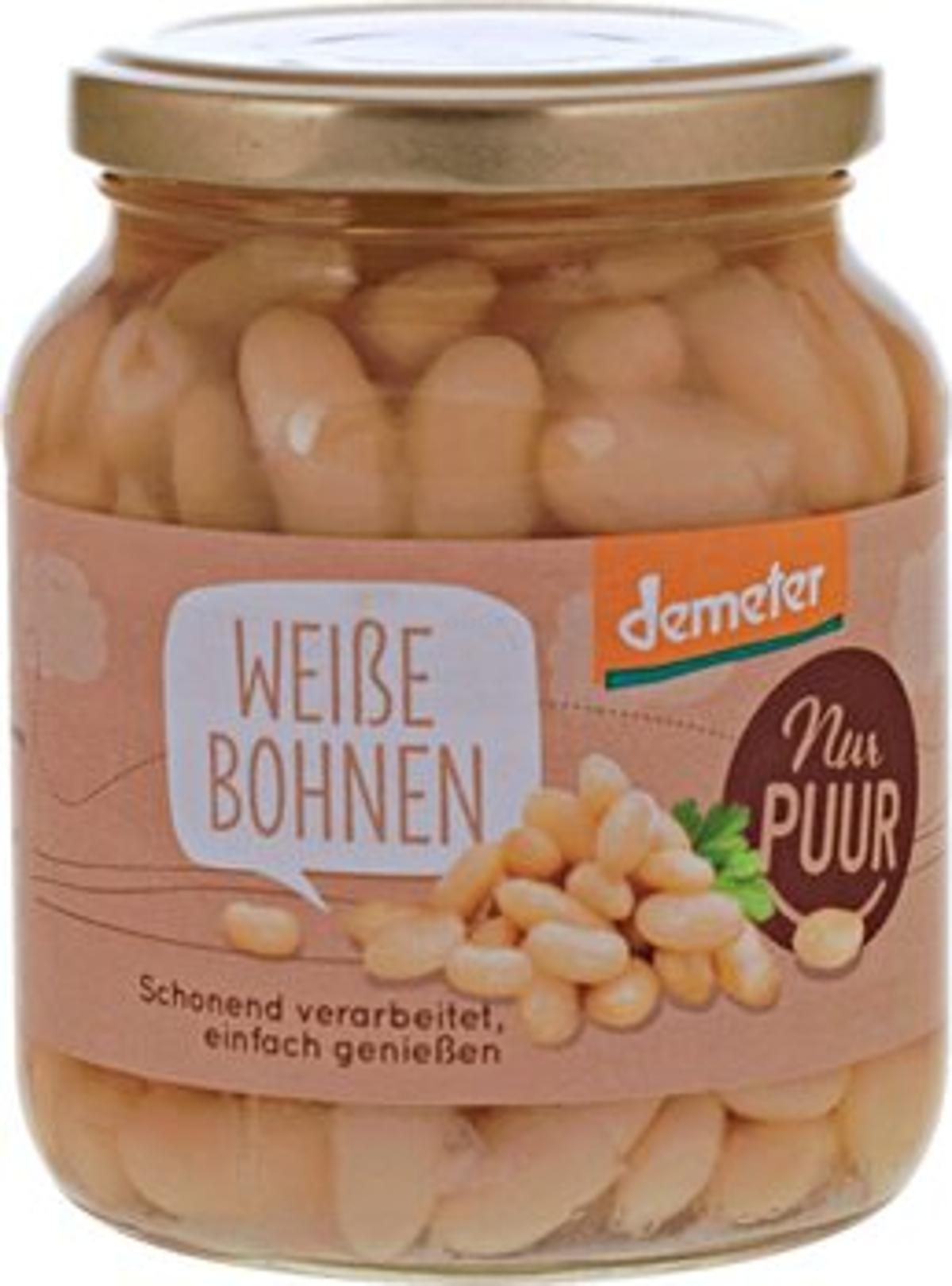 Weiße Bohnen im Glas