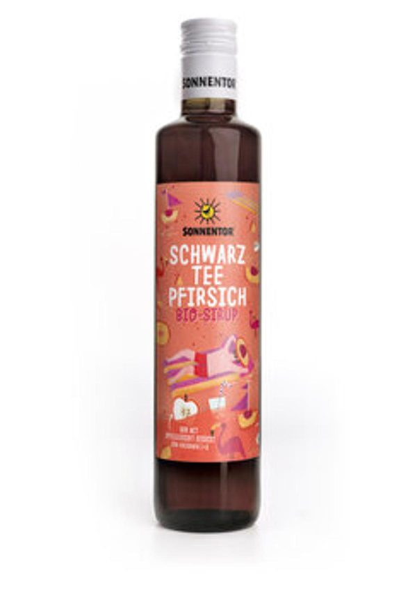 Produktfoto zu Schwarztee Pfirsich Eistee Sirup