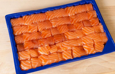 Produktfoto zu Lachs-Röllchen geräuchert - Frischebox, 500g