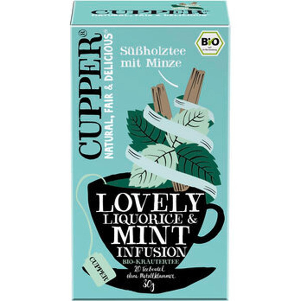 Produktfoto zu Cupper Süßholztee mit Minze im Teebeutel