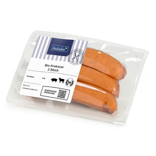 Produktfoto zu b* Krakauer von Schwein & Rind (3 Stück)