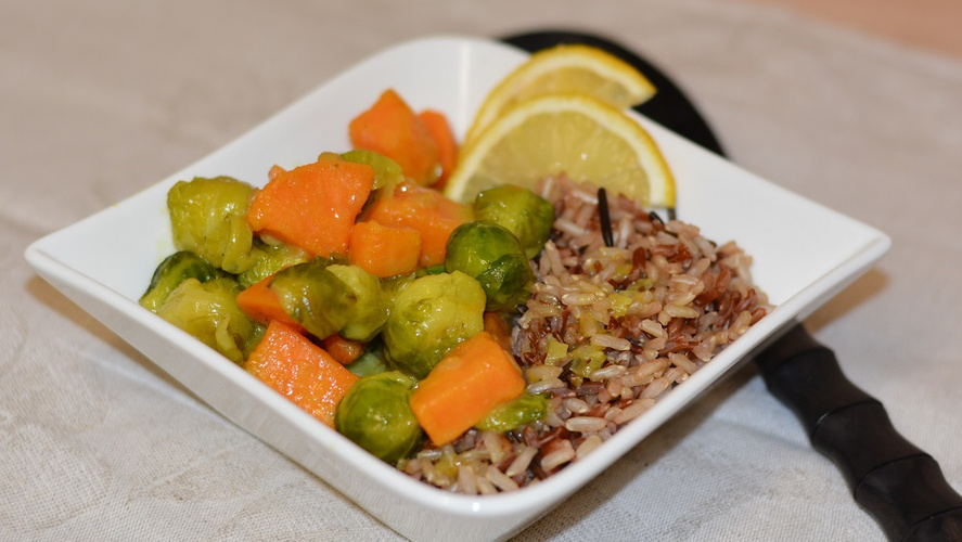 Rezeptbild für Rosenkohl-Batate-Curry