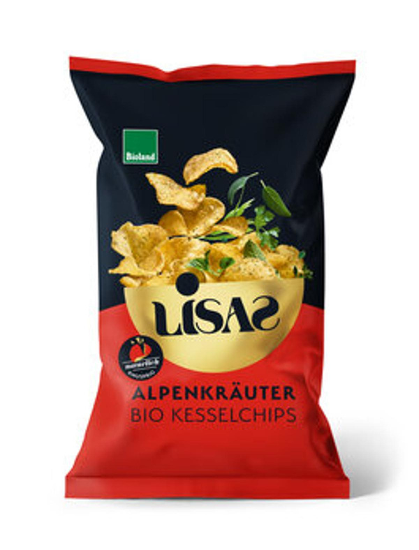 Produktfoto zu Lisas Kesselchips schweizer Alpenkräuter