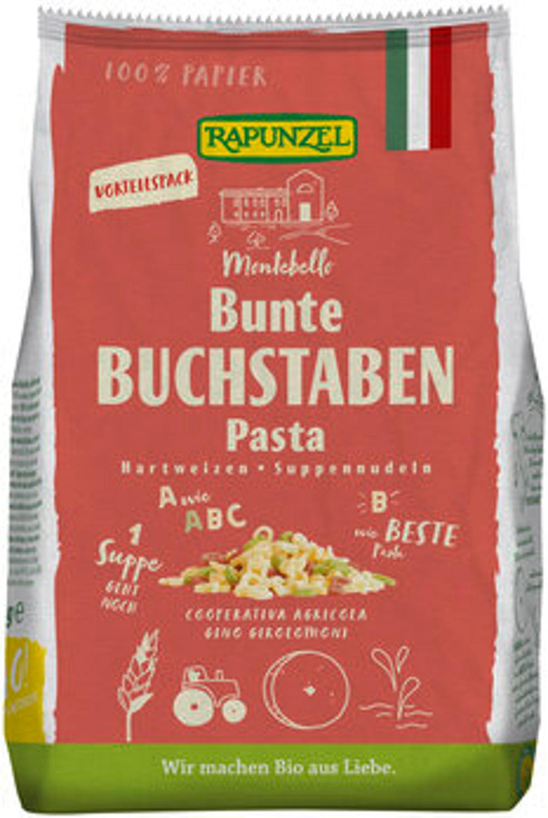 Produktfoto zu Bunte Buchstaben Suppennudeln