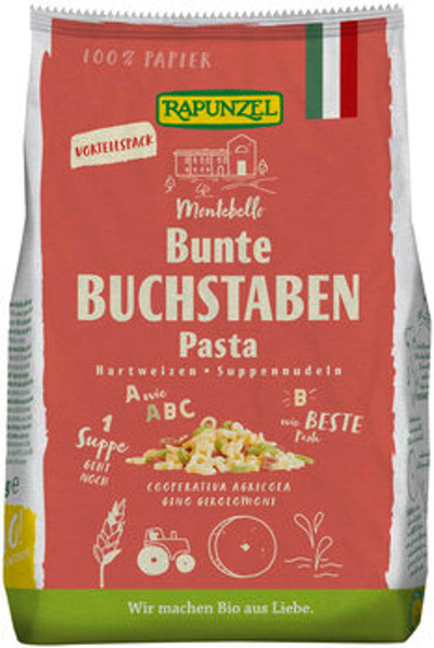 Produktfoto zu Bunte Buchstaben Suppennudeln