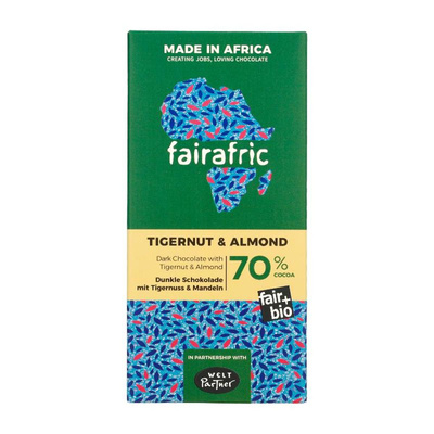 Produktfoto zu Zartbitterschokolade 70% Tigernuss Mandel