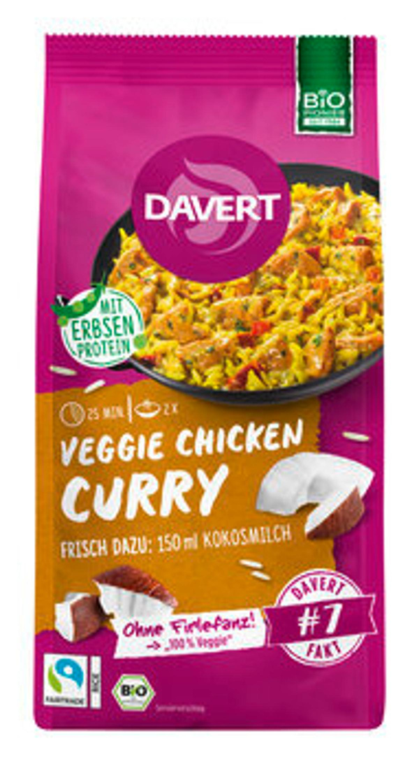 Produktfoto zu Veggie Chicken Curry - auf Erbsenproteinbasis