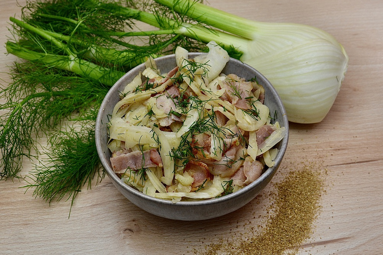 Rezeptbild für Fenchelsalat mit Bacon