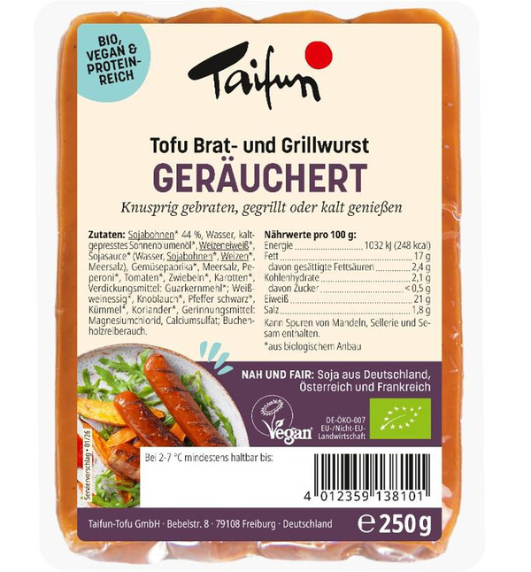 Produktfoto zu Tofu Bratwurst geräuchert (6 x 250g)