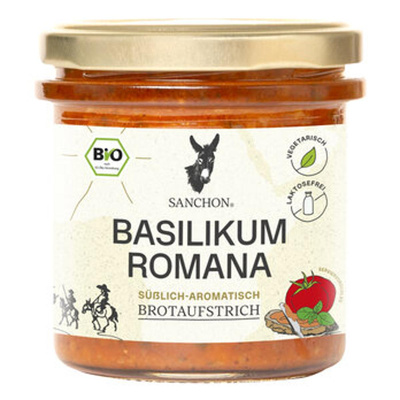 Produktfoto zu Brotaufstrich Basilikum Romana