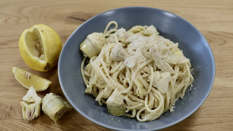 Rezeptbild für Spaghetti con carciofi