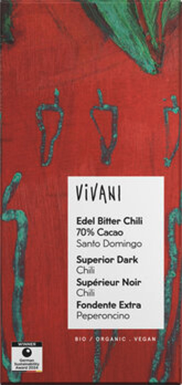 Produktfoto zu Edelbitter Chili, 70%Kakao