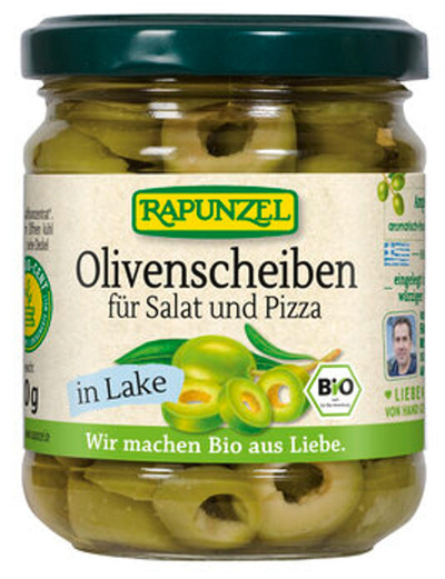 Produktfoto zu Olivenscheiben grün, im Glas