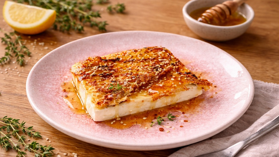 Rezeptbild für Gebratener Feta mit Honig