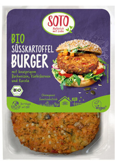 Produktfoto zu Süßkartoffel-Burger, 2 Stück, vegan