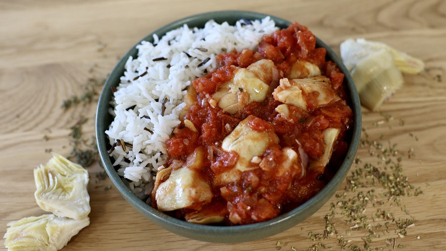 Rezeptbild für Artischockenherzen in Tomatensauce