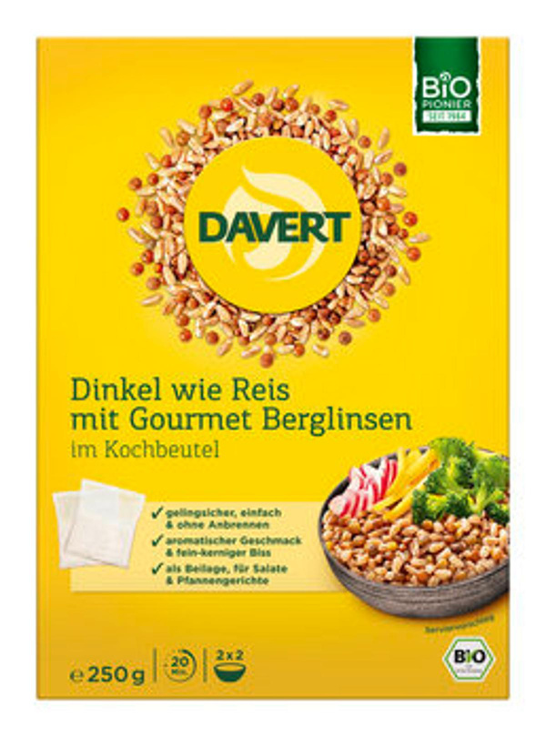 Produktfoto zu Dinkel wie Reis mit Gourmet Berglinsen