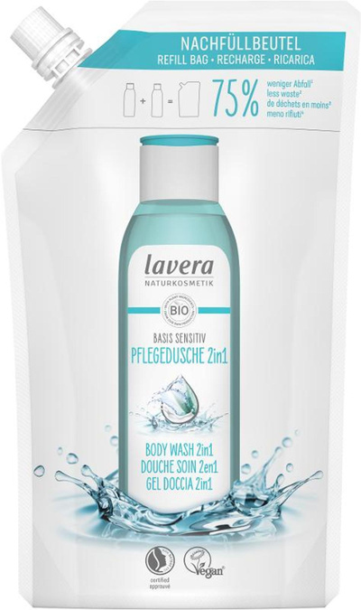 Produktfoto zu Nachfüllbeutel basissensitiv Pflegedusche 2in1