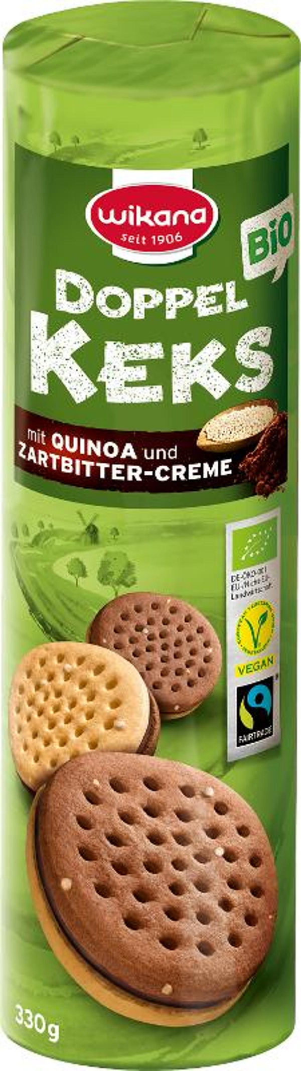 Produktfoto zu Doppelkeks mit Zartbittercreme