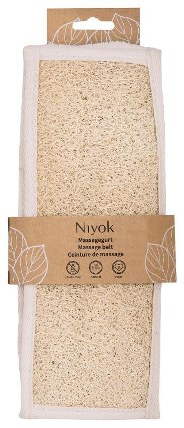 Produktfoto zu Massagegurt medium und weich aus Luffa und Baumwolle