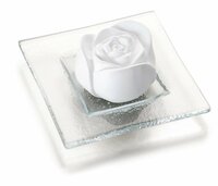 Duftstein Rosenblüte mit Glasteller