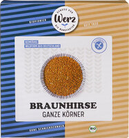 Braunhirse, ganze Körner, keimfähig, glutenfrei