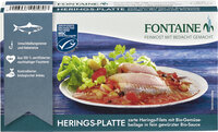 Herings-Platte in Bio-Creme mit Bio-Gemüseeinlage