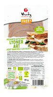 Vegane Bio-Aufschnittwurst auf Basis von Erbsenprotein