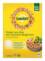 Dinkel wie Reis mit Gourmet Berglinsen im Kochbeutel 250g