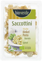 Frische Dinkel Saccottini mit Burrata und Spinat 250 g