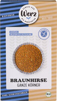 Braunhirse, ganze Körner, keimfähig, glutenfrei