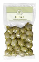 Griech. Oliven grün mariniert entsteint ohne Knoblauch