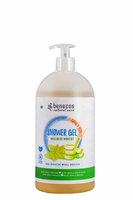 benecos Natural Shower Gel FAMILY SIZE Wellness Moment Aloe Vera & Zitronenmelis