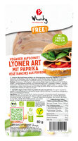 Veganer Bio-Aufschnitt Lyoner Art mit Paprika